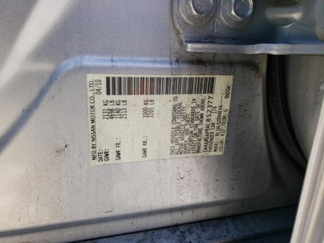 Photo 10 from auction – 2010 NISSAN MAXIMA S with VIN 1N4AA5AP9AC852377