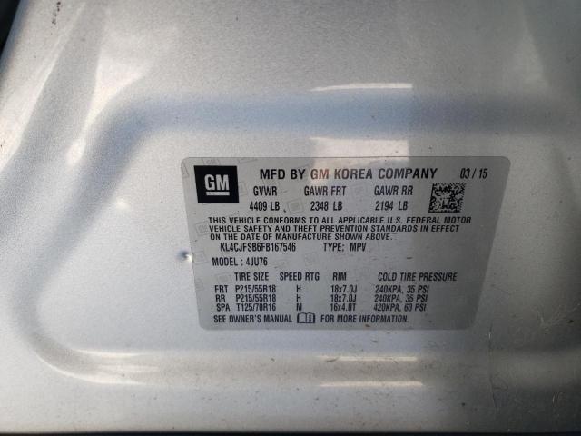 Photo 10 from auction – 2015 BUICK ENCORE CON with VIN KL4CJFSB6FB167546