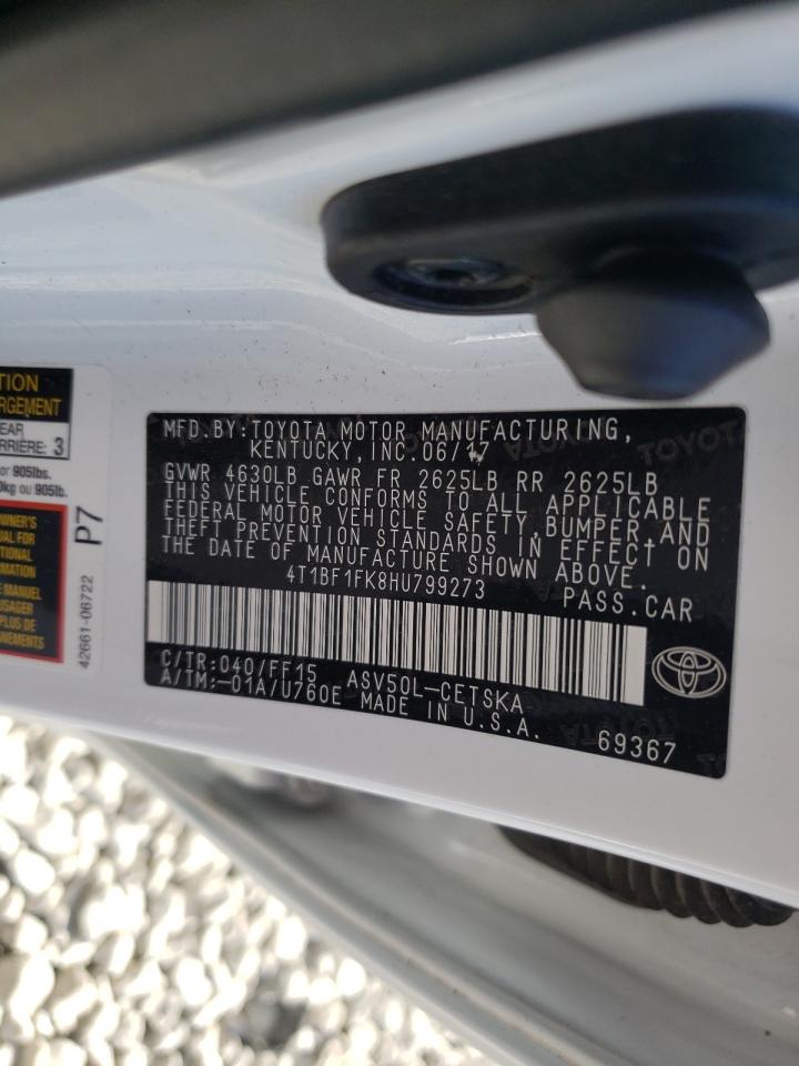 Photo 10 from auction – 2017 TOYOTA CAMRY LE with VIN 4T1BF1FK8HU799273