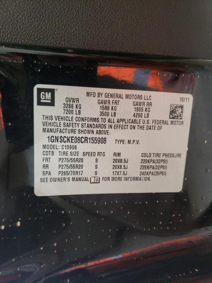 Photo 10 from auction – 2012 CHEVROLET SUBURBAN C with VIN 1GNSCKE08CR155908