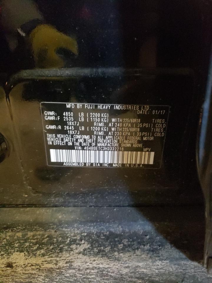 Photo 10 from auction – 2017 SUBARU OUTBACK TO with VIN 4S4BSETC3H3332218