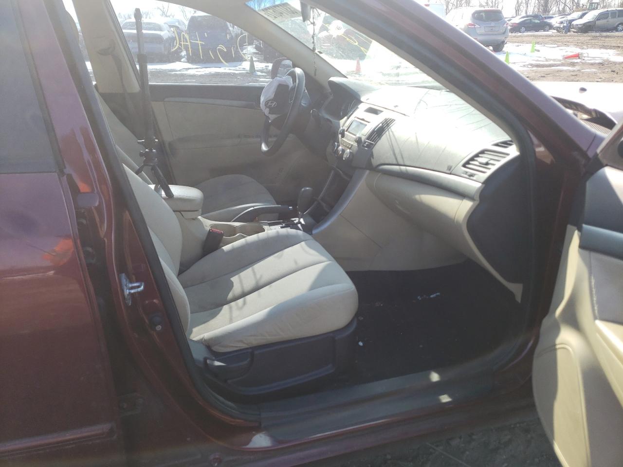 Photo 5 from auction – 2010 HYUNDAI SONATA GLS with VIN 5NPET4AC7AH604209