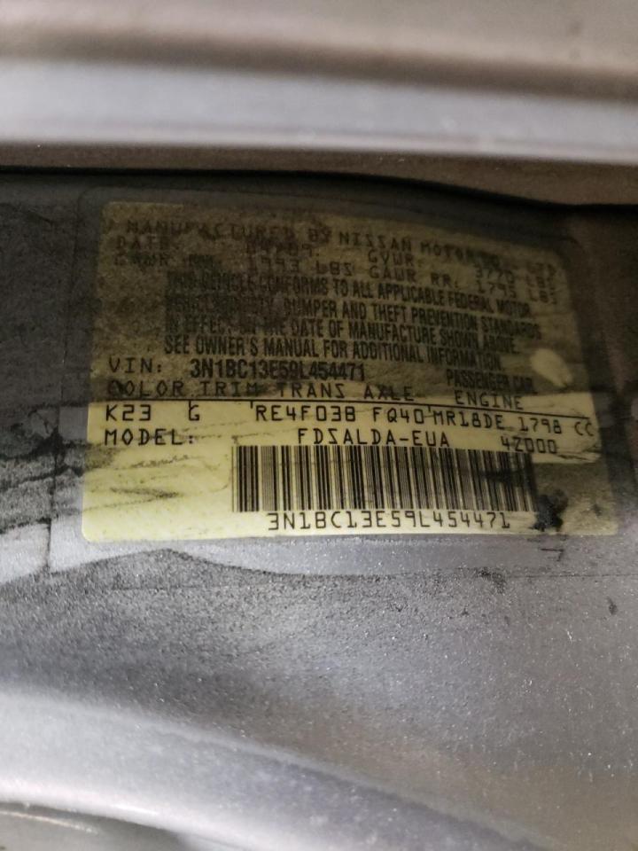Photo 10 from auction – 2009 NISSAN VERSA S with VIN 3N1BC13E59L454471