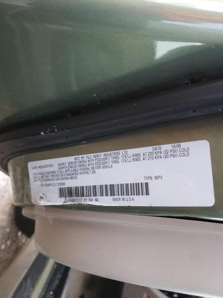 Photo 10 from auction – 2007 SUBARU LEGACY OUT with VIN 4S4BP61CX77322898