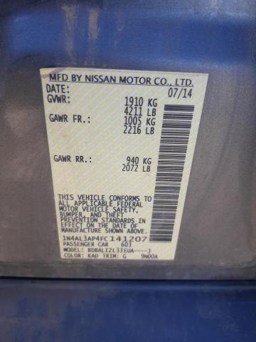 Photo 10 from auction – 2015 NISSAN ALTIMA 2.5 with VIN 1N4AL3AP4FC141207
