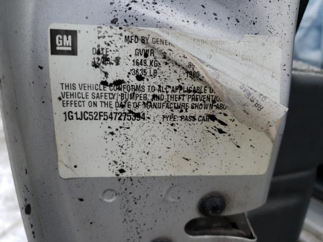 Photo 10 from auction – 2004 CHEVROLET CAVALIER with VIN 1G1JC52F547275394