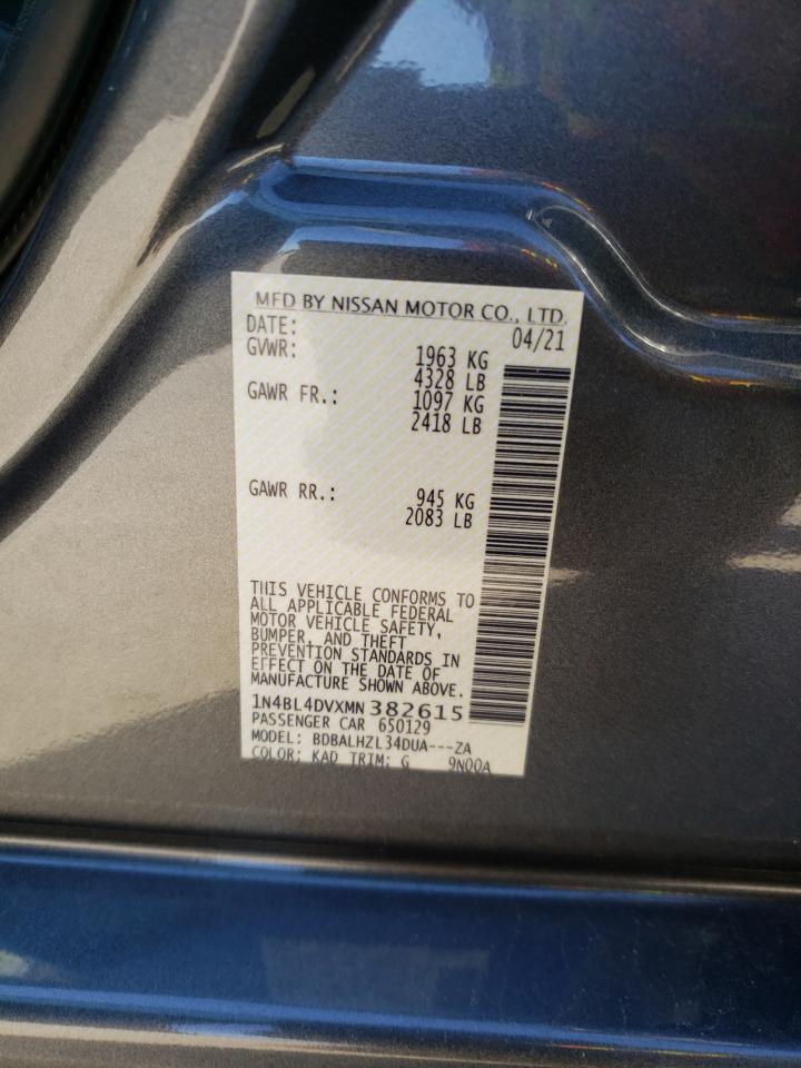Photo 10 from auction – 2021 NISSAN ALTIMA with VIN 1N4BL4DVXMN382615