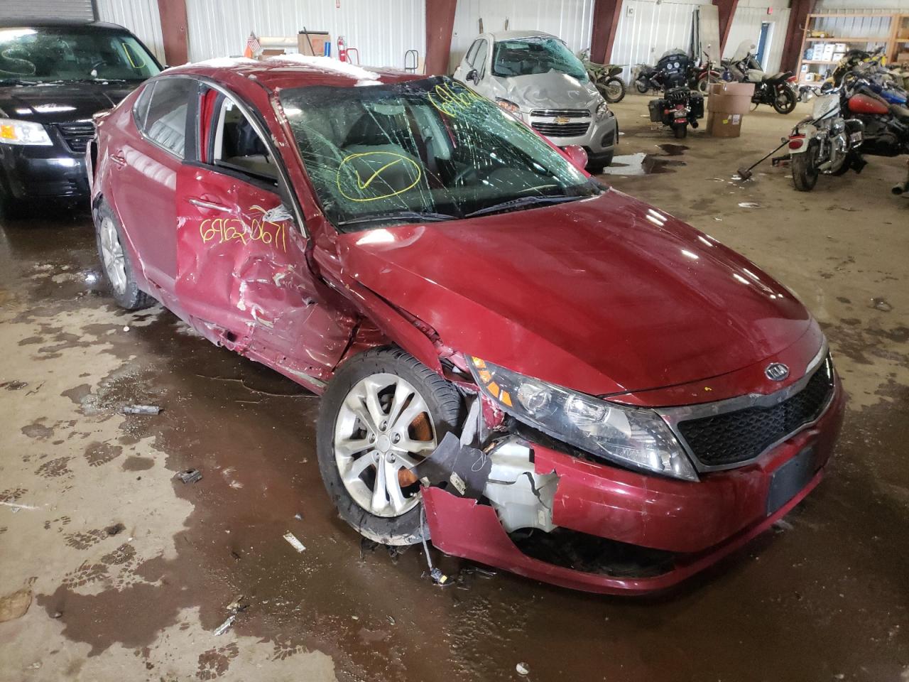 KIA OPTIMA LX 2012 with VIN 5XXGM4A70CG019947 - Photo from auction