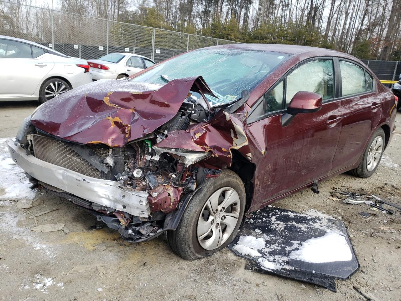 Photo 2 from auction – 2013 HONDA CIVIC LX with VIN 2HGFB2F54DH575773