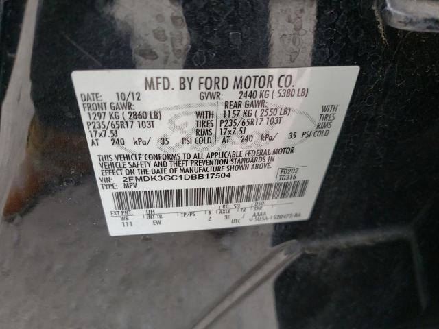 Photo 10 from auction – 2013 FORD EDGE SE with VIN 2FMDK3GC1DBB17504