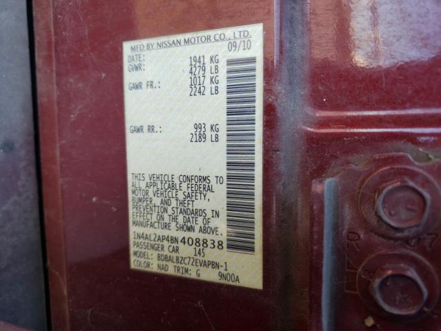 Photo 10 from auction – 2011 NISSAN ALTIMA BAS with VIN 1N4AL2AP4BN408838