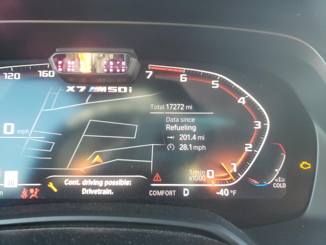 Photo 8 from auction – 2020 BMW X7 M50I with VIN 5UXCX6C07L9C24939