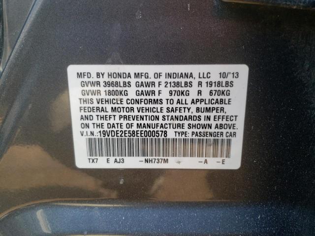 Photo 10 from auction – 2014 ACURA ILX 24 PRE with VIN 19VDE2E58EE000578