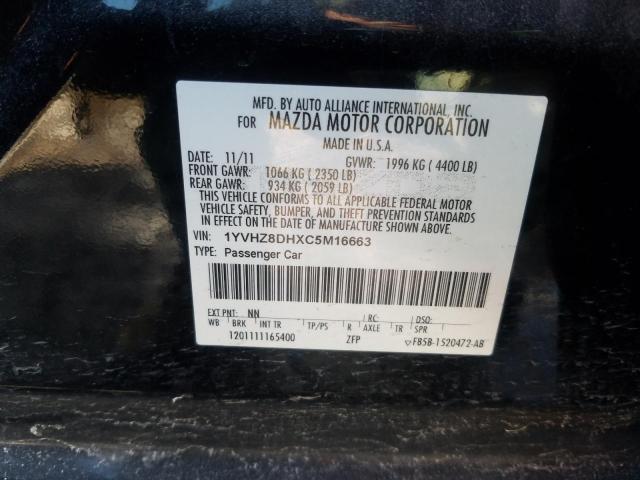 Photo 10 from auction – 2012 MAZDA 6 I with VIN 1YVHZ8DHXC5M16663