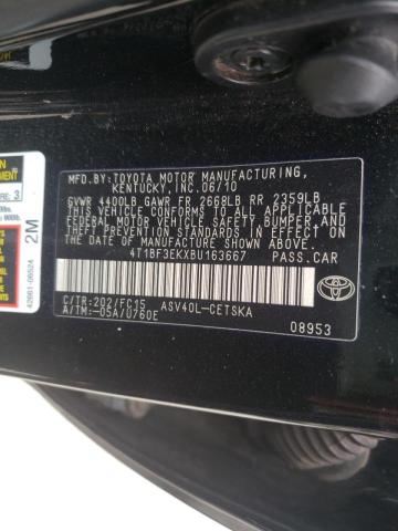 Photo 10 from auction – 2011 TOYOTA CAMRY BASE with VIN 4T1BF3EKXBU163667