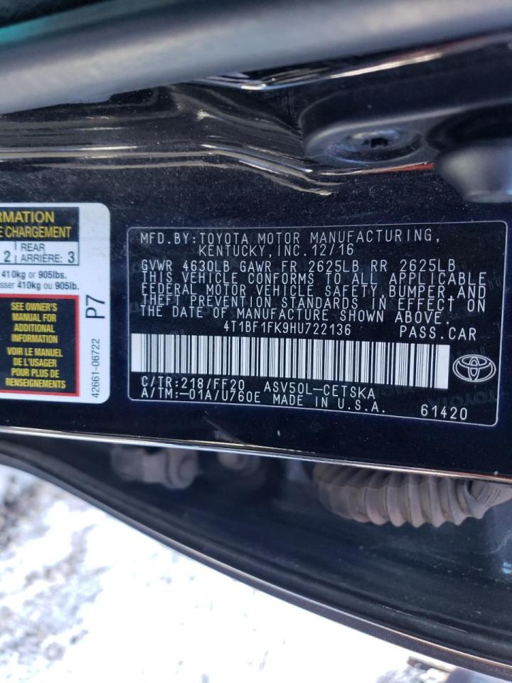 Photo 10 from auction – 2017 TOYOTA CAMRY LE with VIN 4T1BF1FK9HU722136