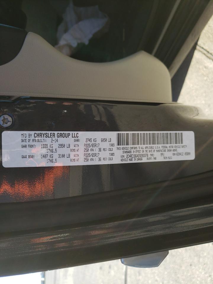 Photo 10 from auction – 2014 CHRYSLER TOWN & COU with VIN 2C4RC1BG4ER293378