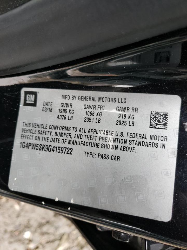Photo 10 from auction – 2016 BUICK VERANO SPO with VIN 1G4PW5SK9G4159722