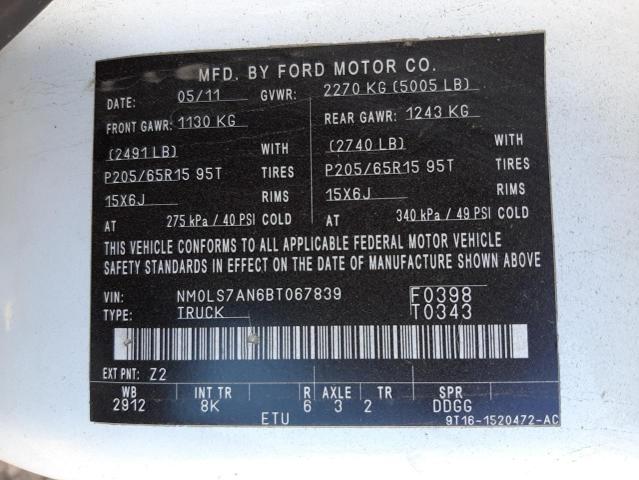Photo 10 from auction – 2011 FORD TRANSIT CO with VIN NM0LS7AN6BT067839