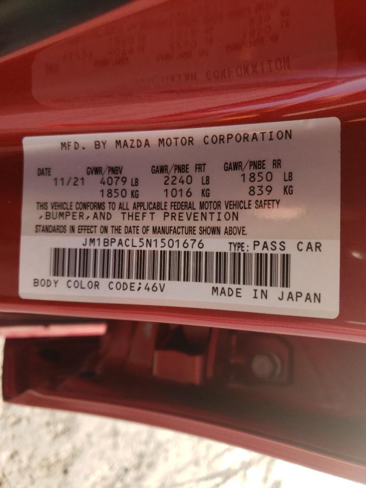 Photo 10 from auction – 2022 MAZDA 3 PREFERRE with VIN JM1BPACL5N1501676