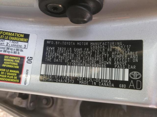 Photo 10 from auction – 2017 TOYOTA COROLLA L with VIN 2T1BURHE8HC889486