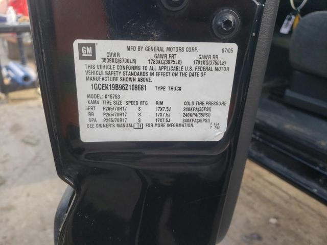 Photo 10 from auction – 2006 CHEVROLET SILVERADO with VIN 1GCEK19B96Z108681