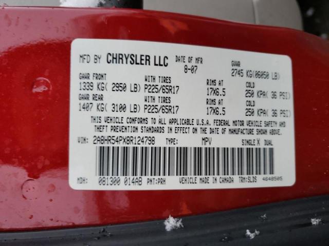 Photo 10 from auction – 2008 CHRYSLER TOWN & COU with VIN 2A8HR54PX8R124798