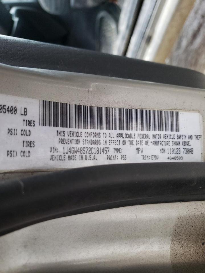 Photo 10 from auction – 2002 JEEP GRAND CHER with VIN 1J4GW48S72C181457