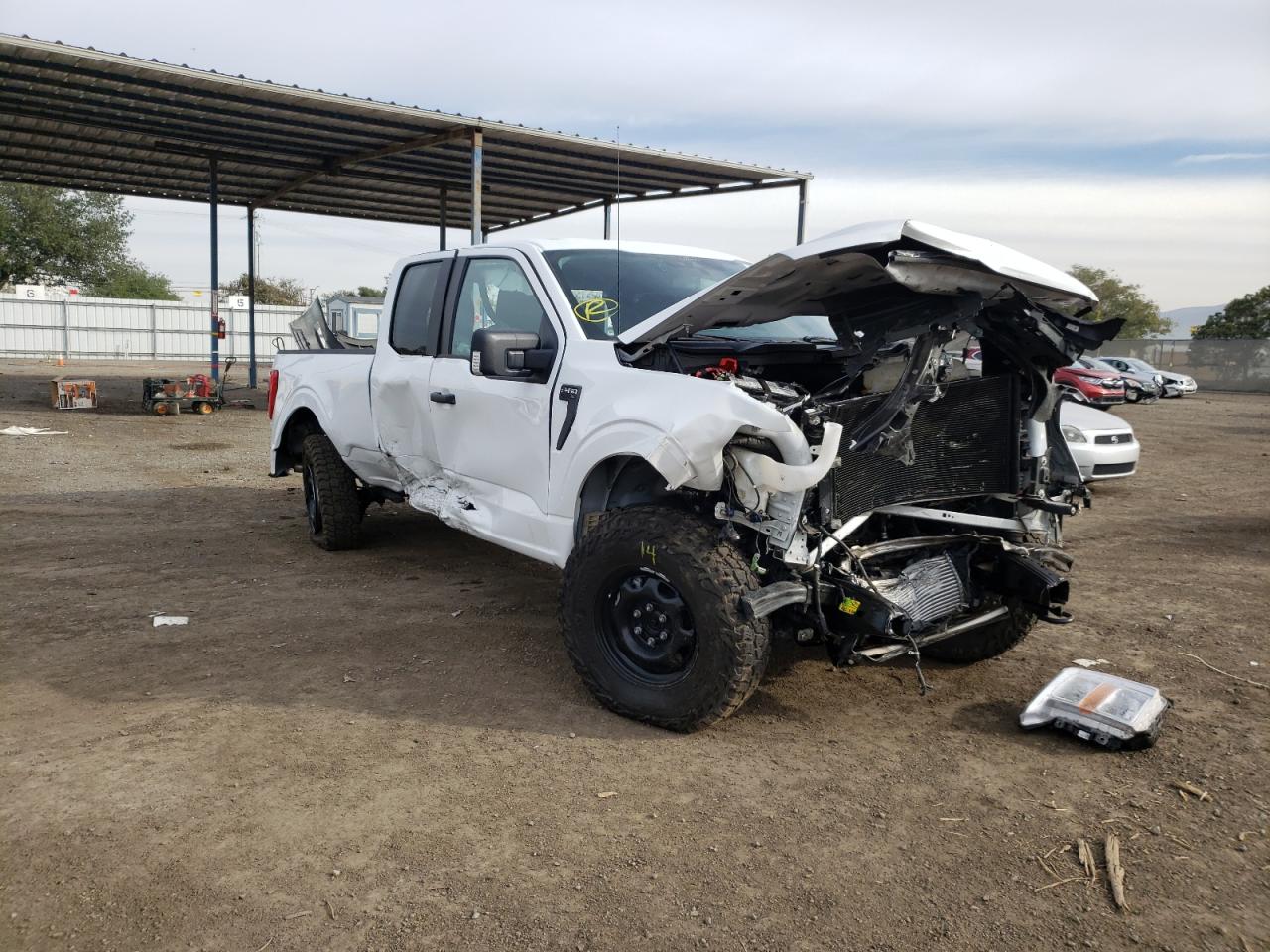 FORD F150 SUPER 2021 with VIN 1FTEX1EP7MFB37436 - Photo from auction