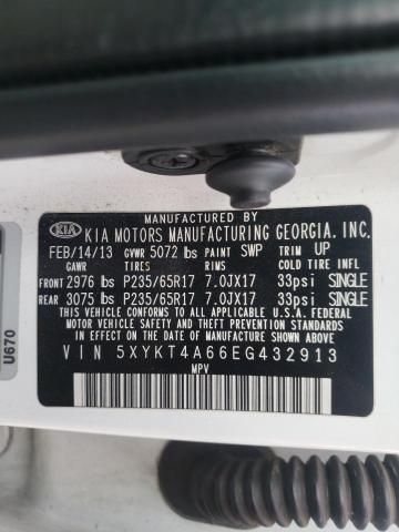 Photo 10 from auction – 2014 KIA SORENTO LX with VIN 5XYKT4A66EG432913