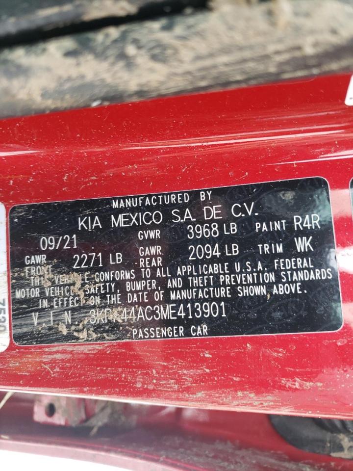 Photo 10 from auction – 2021 KIA FORTE GT with VIN 3KPF44AC3ME413901