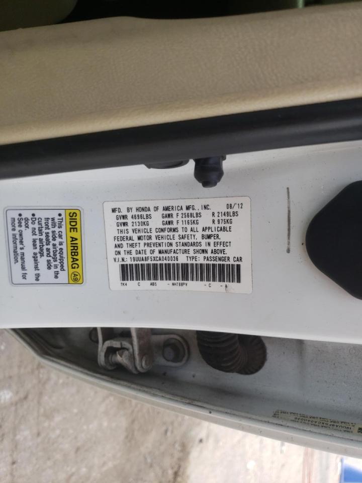 Photo 10 from auction – 2012 ACURA TL with VIN 19UUA8F5XCA040036