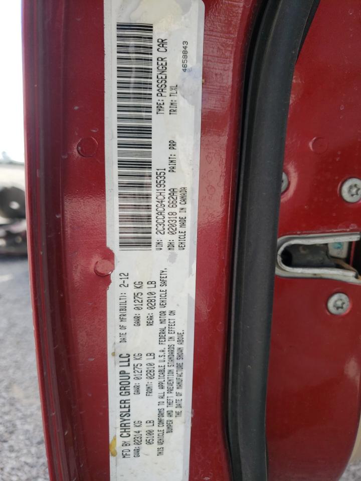 Photo 10 from auction – 2012 CHRYSLER 300 LIMITE with VIN 2C3CCACG4CH195351