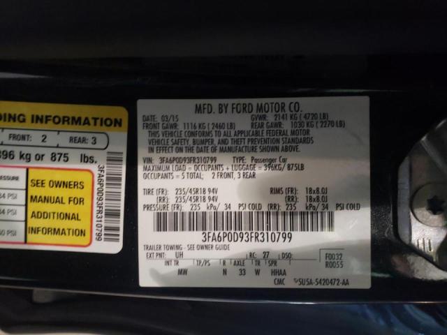 Photo 10 from auction – 2015 FORD FUSION TIT with VIN 3FA6P0D93FR310799