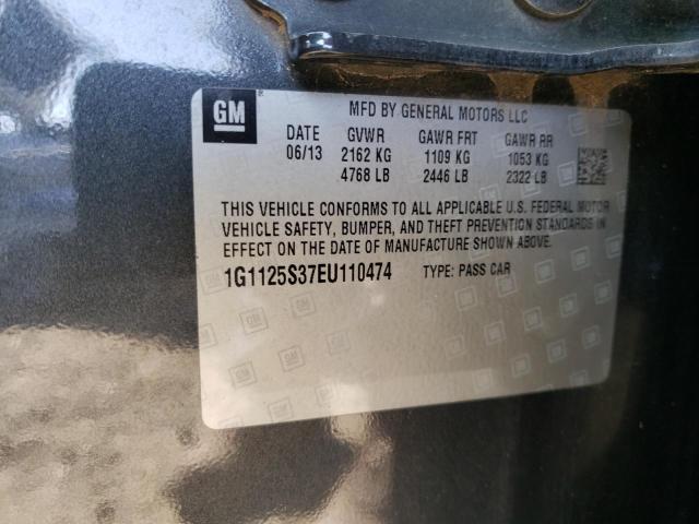 Photo 10 from auction – 2014 CHEVROLET IMPALA LT with VIN 1G1125S37EU110474