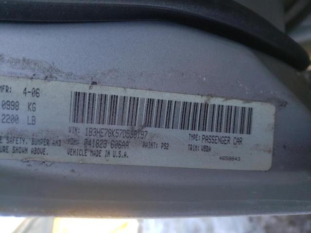 Photo 10 from auction – 2007 DODGE CALIBER R/ with VIN 1B3HE78K57D538197