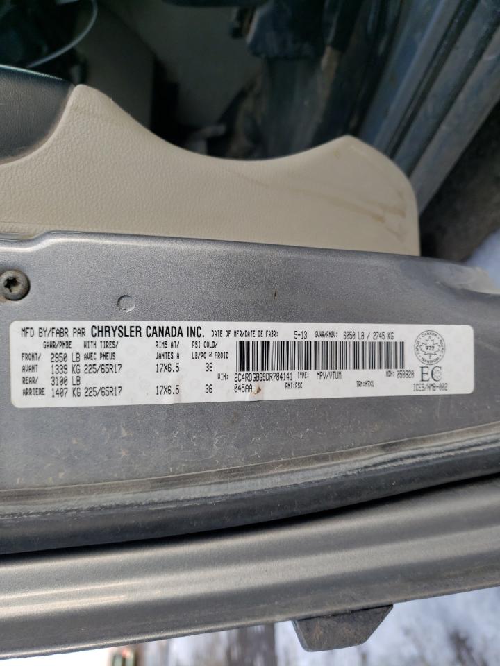 Photo 10 from auction – 2013 DODGE GRAND CARA with VIN 2C4RDGBG9DR784141