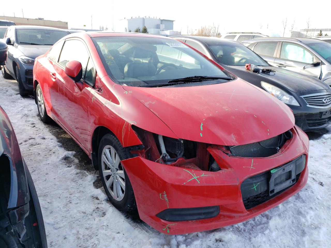 HONDA CIVIC EXL 2012 with VIN 2HGFG3B91CH009990 - Photo from auction