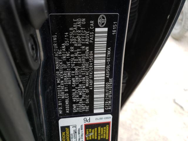 Photo 10 from auction – 2014 TOYOTA CAMRY L with VIN 4T4BF1FK7ER415694