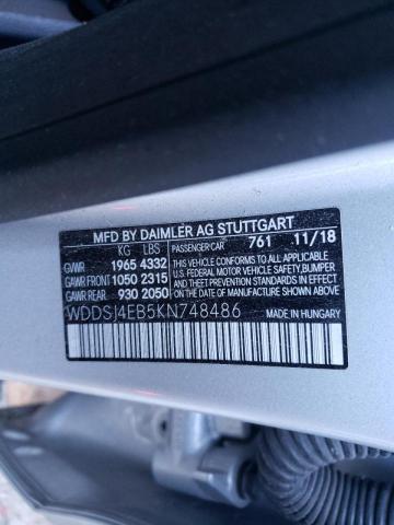Photo 10 from auction – 2019 MERCEDES-BENZ CLA 250 with VIN WDDSJ4EB5KN748486