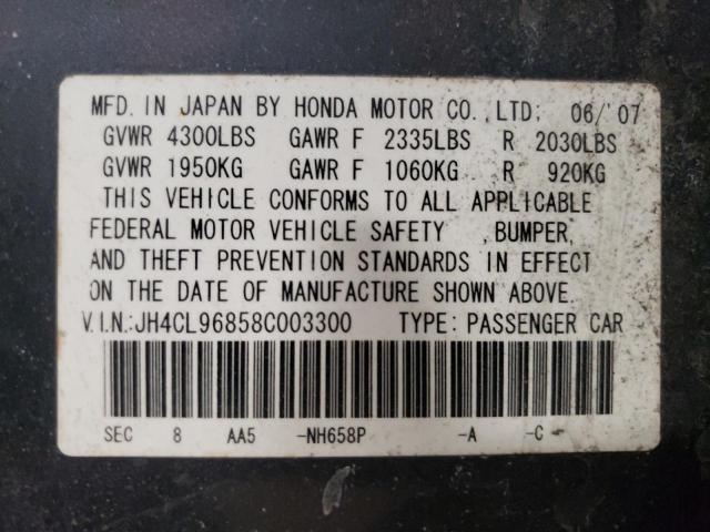 Photo 10 from auction – 2008 ACURA TSX with VIN JH4CL96858C003300