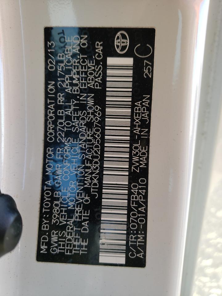 Photo 10 from auction – 2013 TOYOTA PRIUS with VIN JTDKN3DU2D5607969