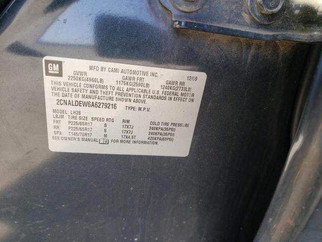Photo 10 from auction – 2010 CHEVROLET EQUINOX LT with VIN 2CNALDEW6A6279216