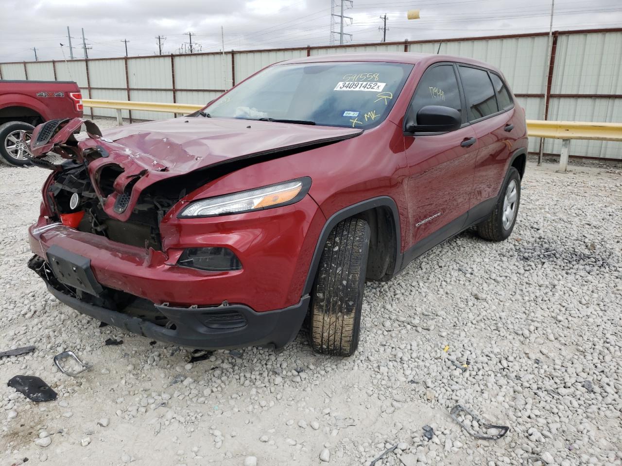 Photo 2 from auction – 2017 JEEP CHEROKEE S with VIN 1C4PJLAB3HW591558