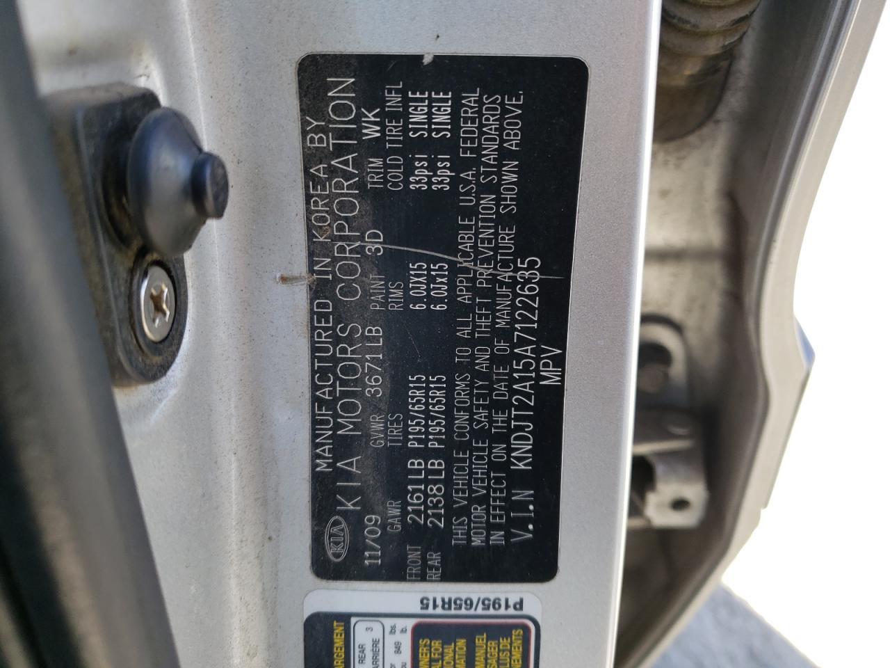 Photo 10 from auction – 2010 KIA SOUL with VIN KNDJT2A15A7122635