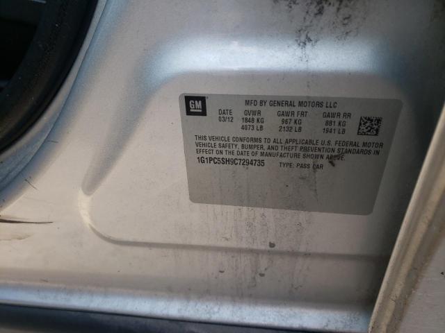 Photo 10 from auction – 2012 CHEVROLET CRUZE LS with VIN 1G1PC5SH9C7294735
