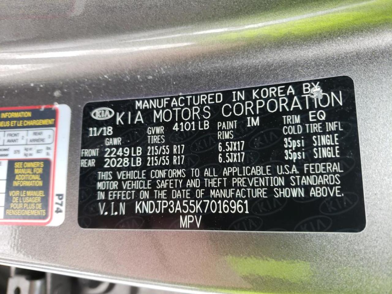 Photo 10 from auction – 2019 KIA SOUL + with VIN KNDJP3A55K7016961