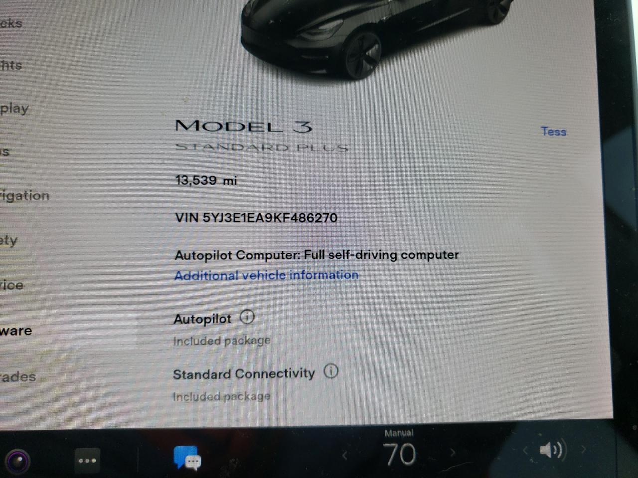 Photo 8 from auction – 2019 TESLA MODEL 3 with VIN 5YJ3E1EA9KF486270