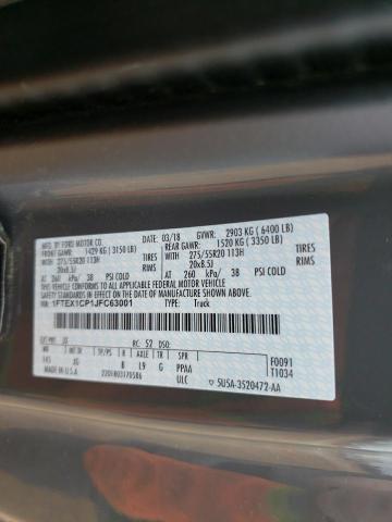 Photo 10 from auction – 2018 FORD F150 SUPER with VIN 1FTEX1CP1JFC63001