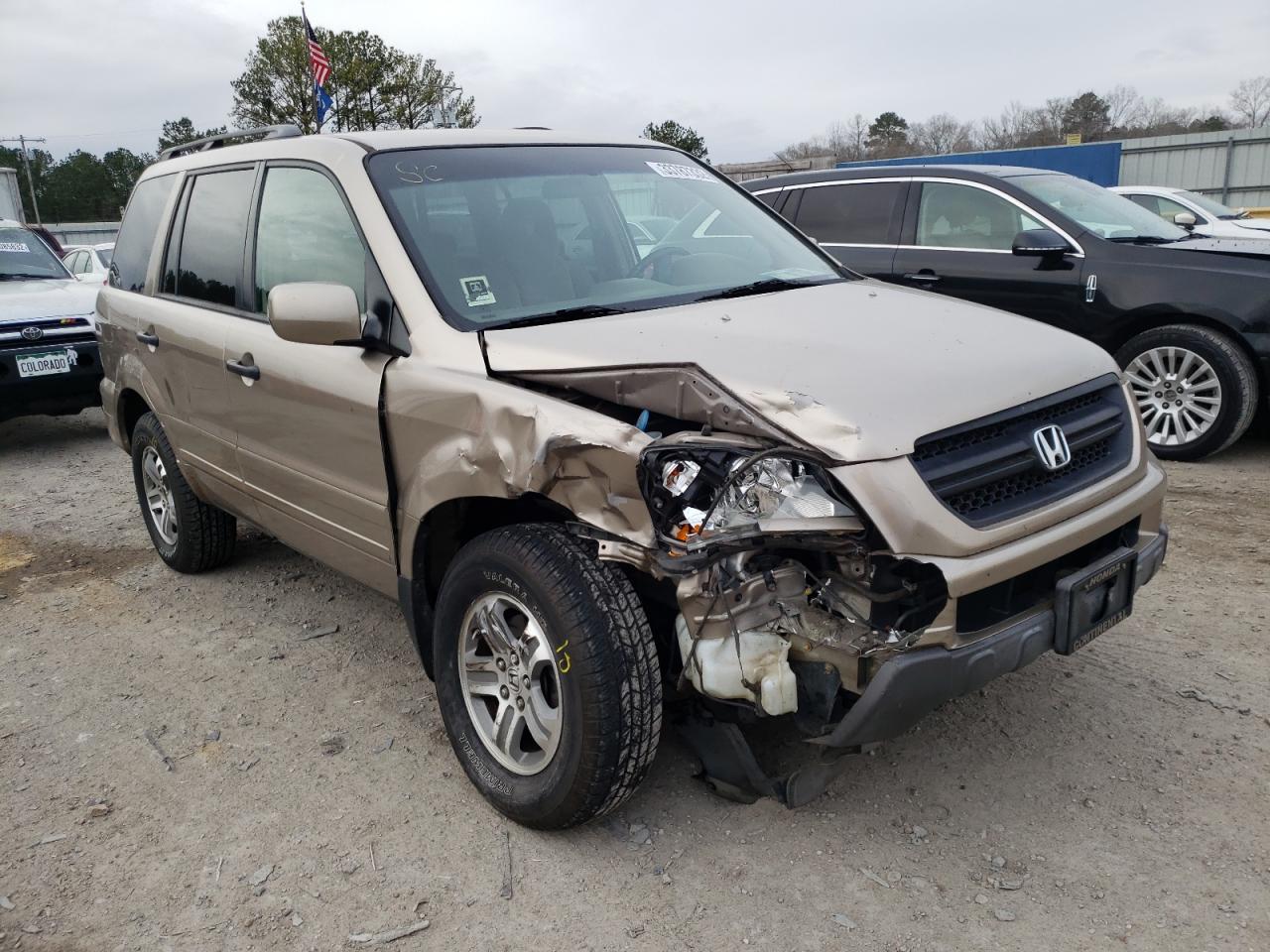 HONDA PILOT EX 2005 with VIN 5FNYF18435B030083 - Photo from auction